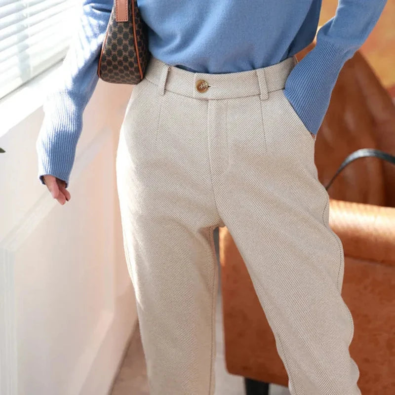 Calça de Lã  Lápis Lady