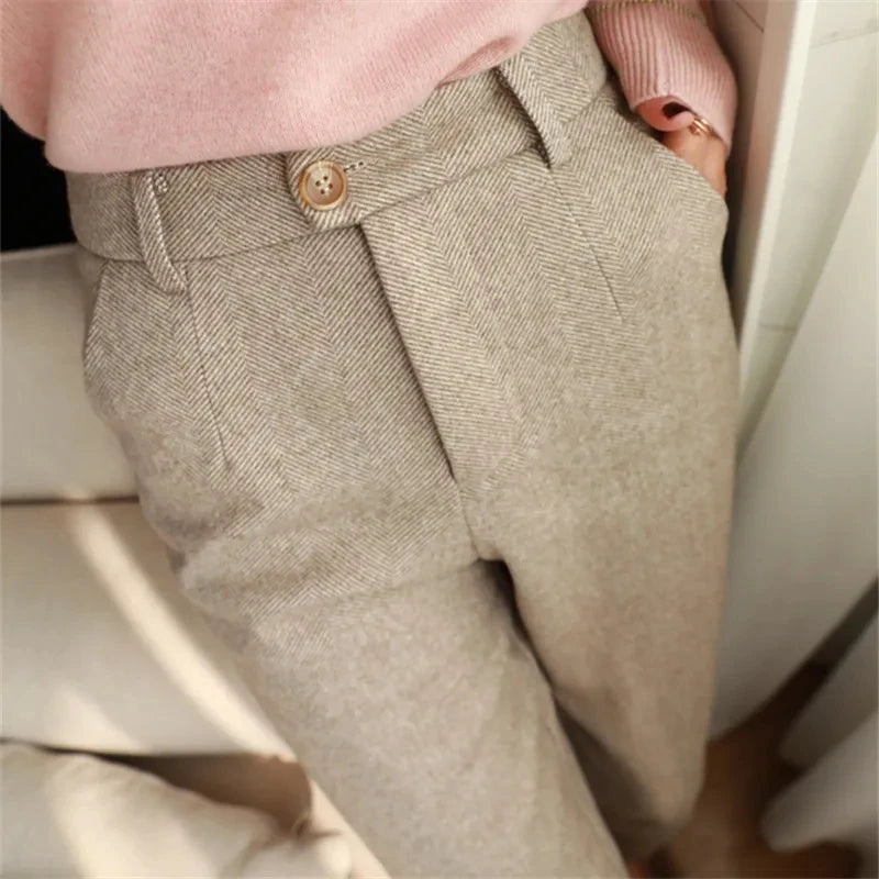 Calça de Lã  Lápis Lady