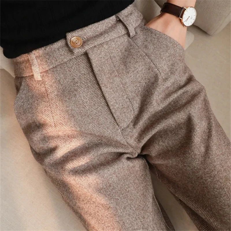 Calça de Lã  Lápis Lady