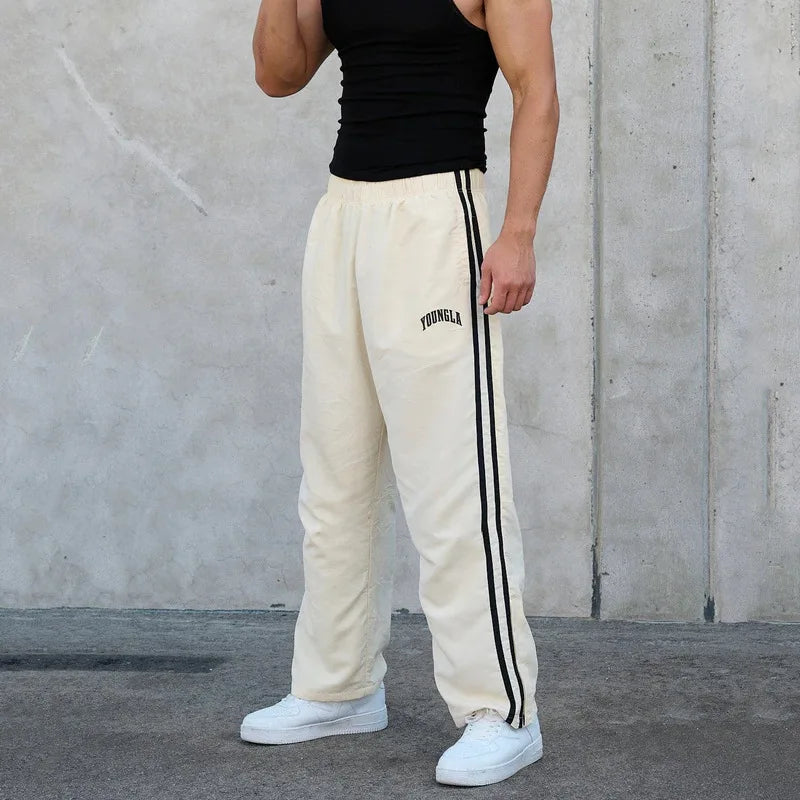 Calça Moleton com Tira Dupla Academia, Casual e Fitness