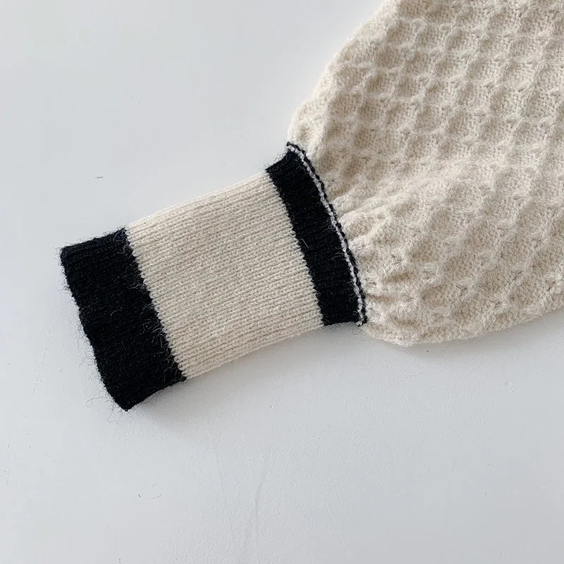 Cardigans Outwear Korean Preto e Branco