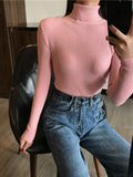 Suéter Feminino de Malha Gola Alta