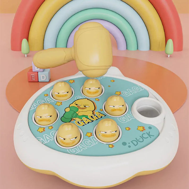 Pato/sapo/porco brinquedo do bebê montessori jogo de aprendizagem educacional quebra-cabeça presente para 0 6 12 24 meses criança fabricante de ruído com martelo