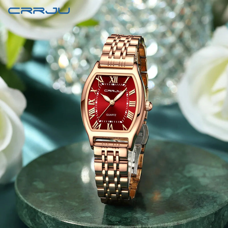 Relógio  Feminino  Quadrado Elegante Gold