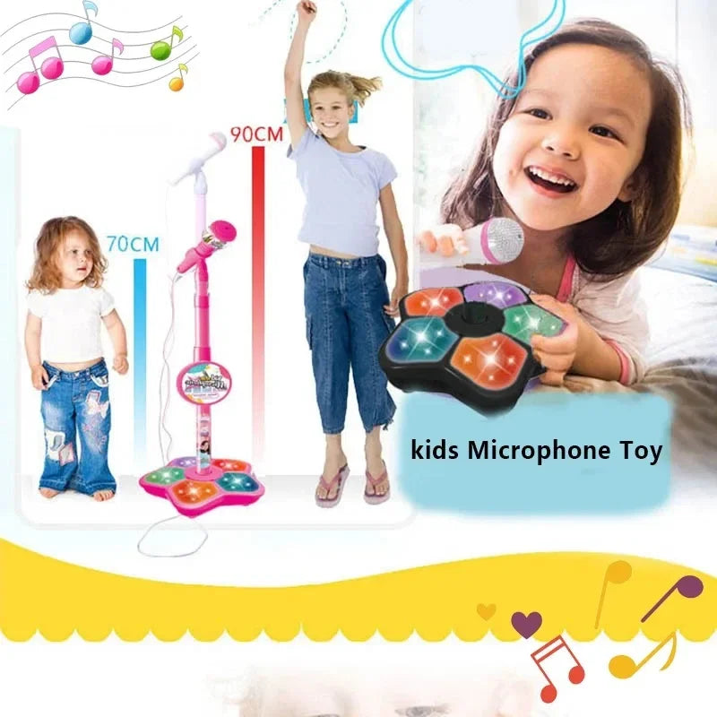 Microfone Infantil com Suporte, Instrumento Musical