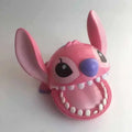 Stitch mordida dedo figuras anime ponto dentista empurrar os dentes engraçado modelo de jogo brinquedos presentes de aniversário para crianças brinquedo do bebê