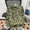 Camisa japonesa Retrô com Flores e Pintura a Óleo