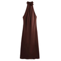 Vestido Cetim Longo Costa Nua Caffé