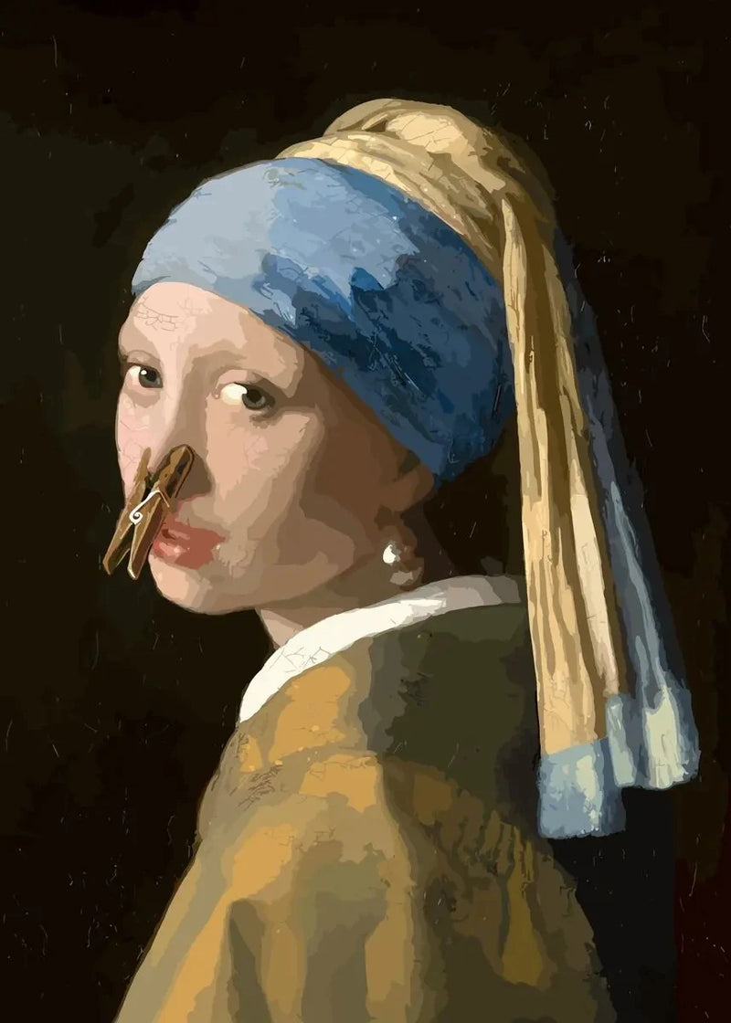 Engraçado Banheiro Decoração de Banheiro Pintura Mona Lisa