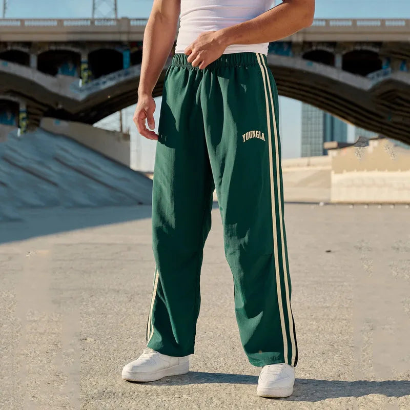 Calça Moleton com Tira Dupla Academia, Casual e Fitness