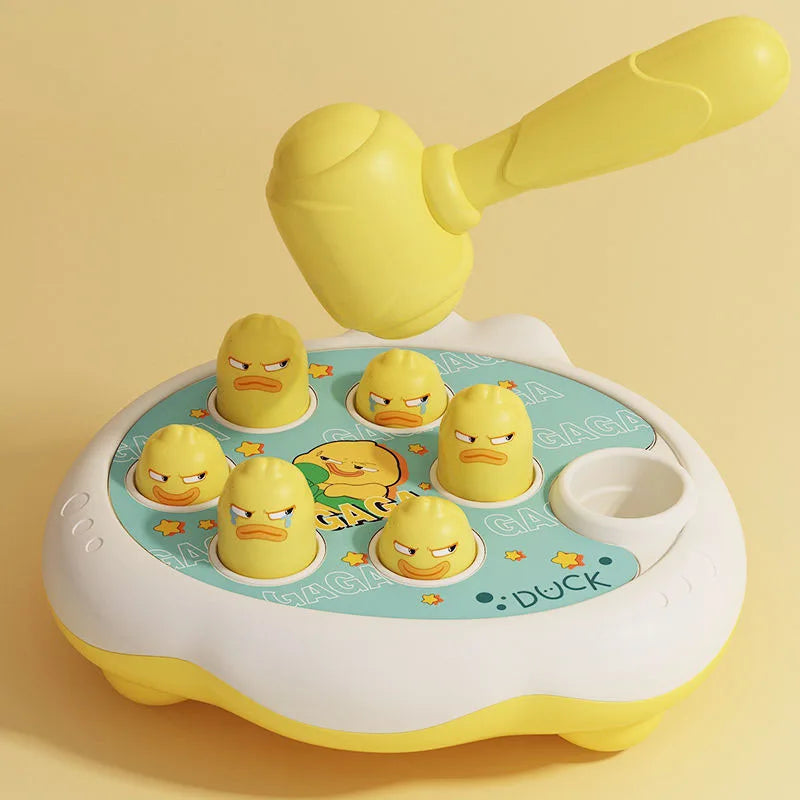 Pato/sapo/porco brinquedo do bebê montessori jogo de aprendizagem educacional quebra-cabeça presente para 0 6 12 24 meses criança fabricante de ruído com martelo