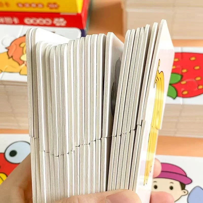 32 peças cartão de iluminação combinando quebra-cabeça educação infantil padrão de desenho animado brinquedos cognitivos para meninos e meninas