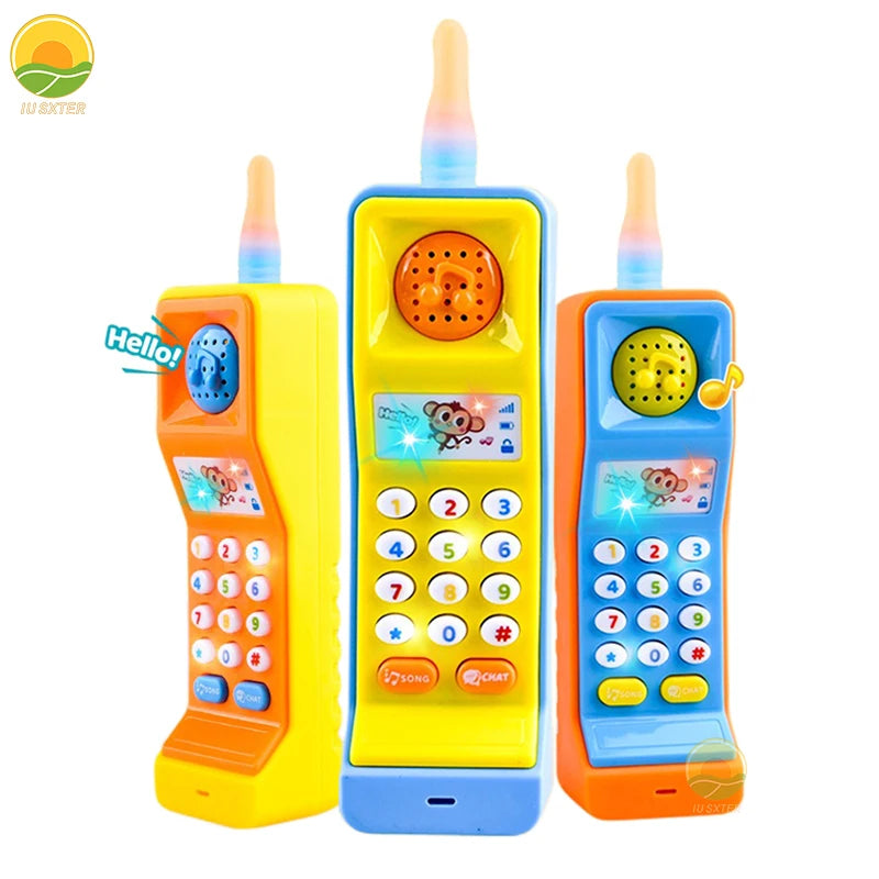 Telefone do bebê brinquedos musical eletrônico das crianças telefone móvel com som luz jogo educacional crianças 18 meses