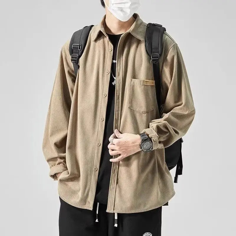 Camisa Casual Masculina Solta Versátil
