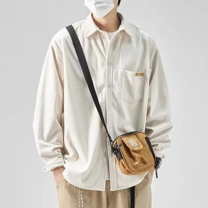 Camisa Casual Masculina Solta Versátil