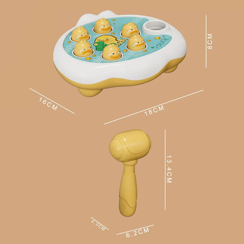 Pato/sapo/porco brinquedo do bebê montessori jogo de aprendizagem educacional quebra-cabeça presente para 0 6 12 24 meses criança fabricante de ruído com martelo