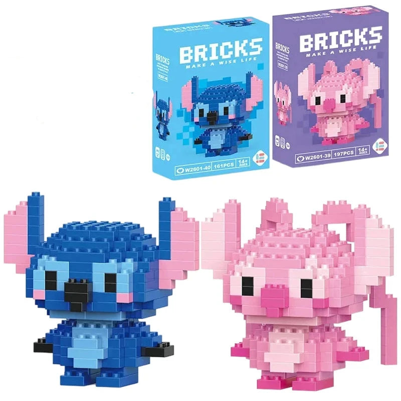 Disney Lilo stitch Lego personagem dos desenhos animados montado modelo brinquedos