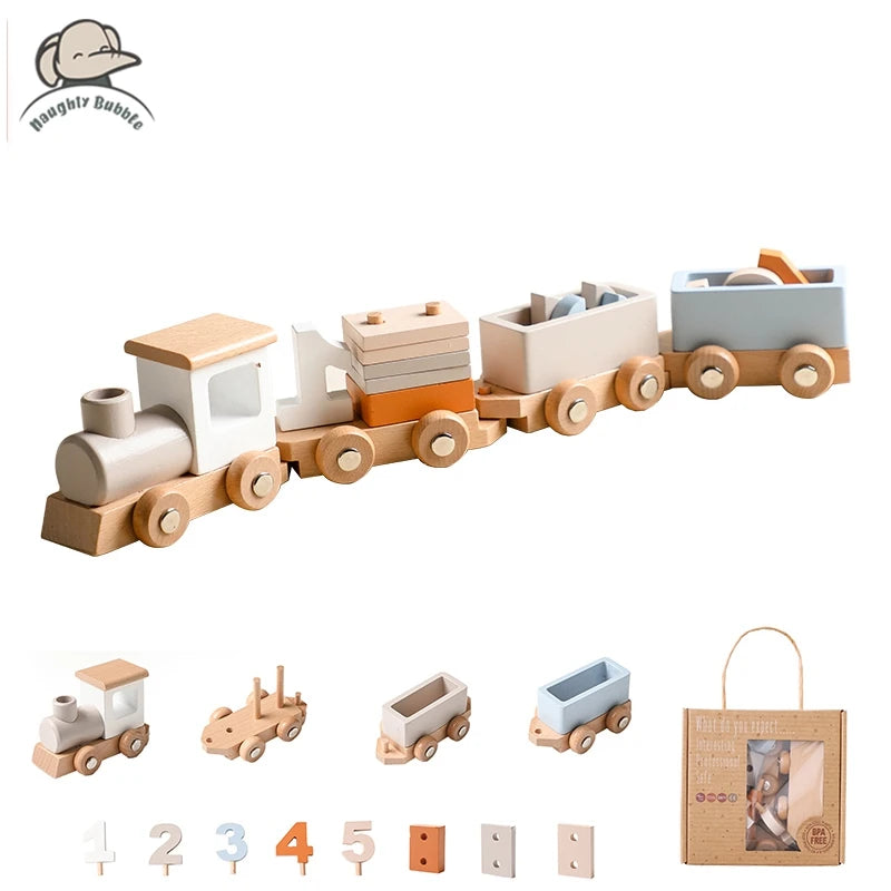 Trem Montessori Brinquedo Infantil Educativo e Aniversário