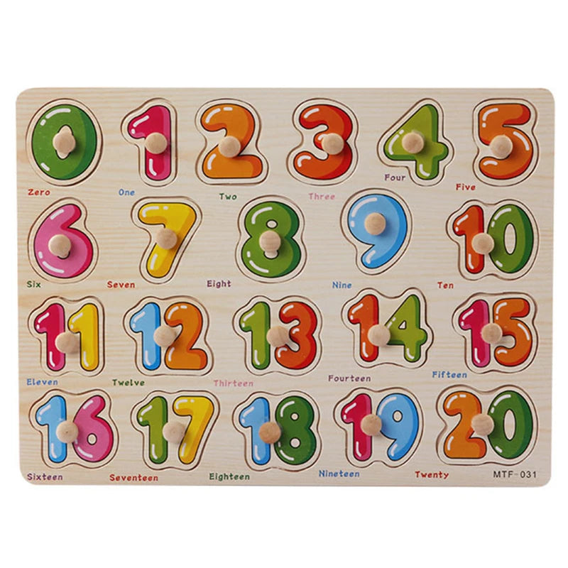 Brinquedos do bebê montessori quebra-cabeças de madeira crianças brinquedos mão grab board animais cognição aprendizagem educacional brinquedos para crianças 1-3 anos