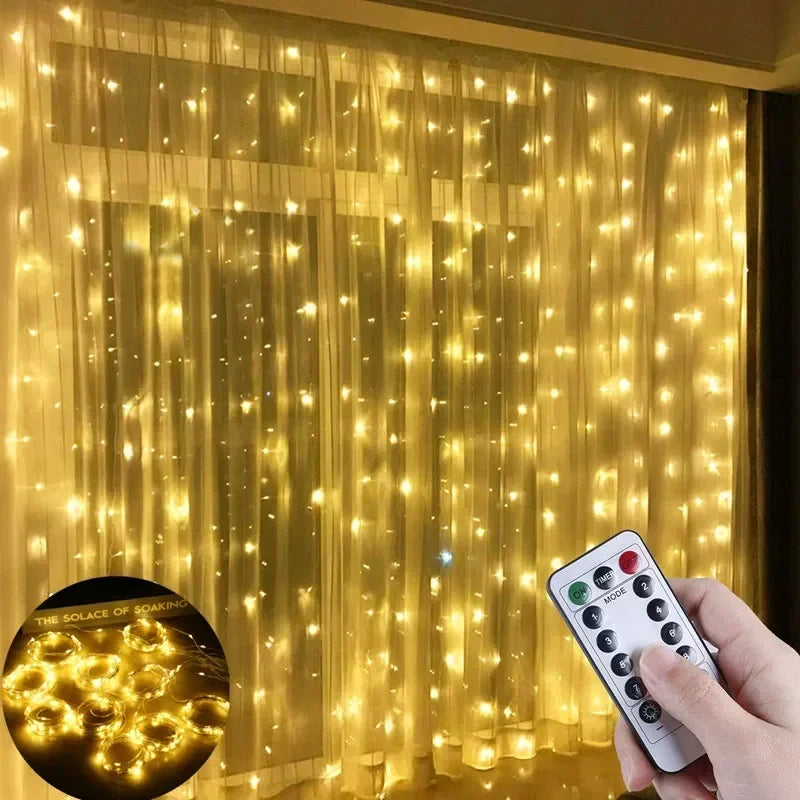 Cortina Led com Controle Remoto