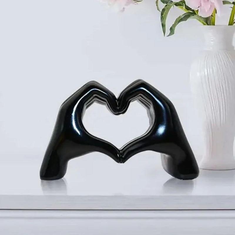 Resina amor gesto estátuas esculturas desktop ornamento escultura estatuetas nordic luz luxo arte artesanato escritório decoração para casa