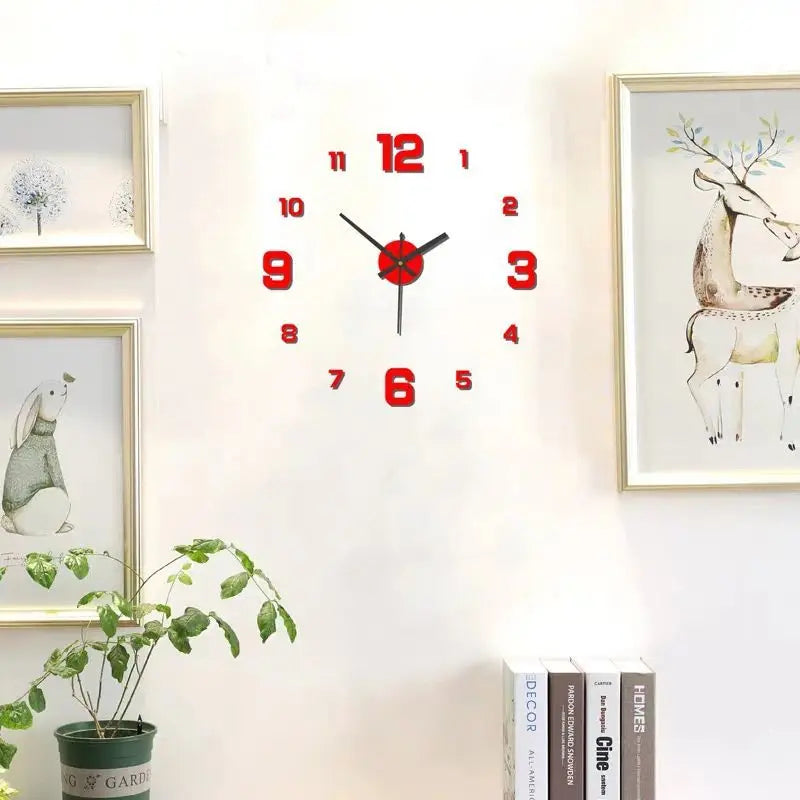 Parede Criativa sem Moldura DIY Relógio Decalque de Parede para Casa Silencioso Relógio Sala de estar Decoração de Parede de Escritório