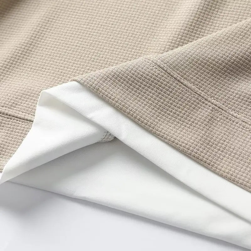 Camisa Manga Curta Waffle Casual