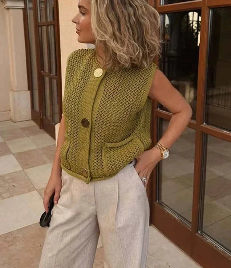 Blusa Colete Tricô Female