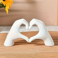 Resina amor gesto estátuas esculturas desktop ornamento escultura estatuetas nordic luz luxo arte artesanato escritório decoração para casa