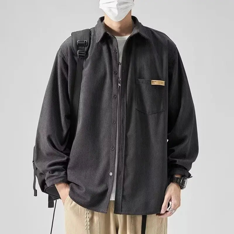 Camisa Casual Masculina Solta Versátil