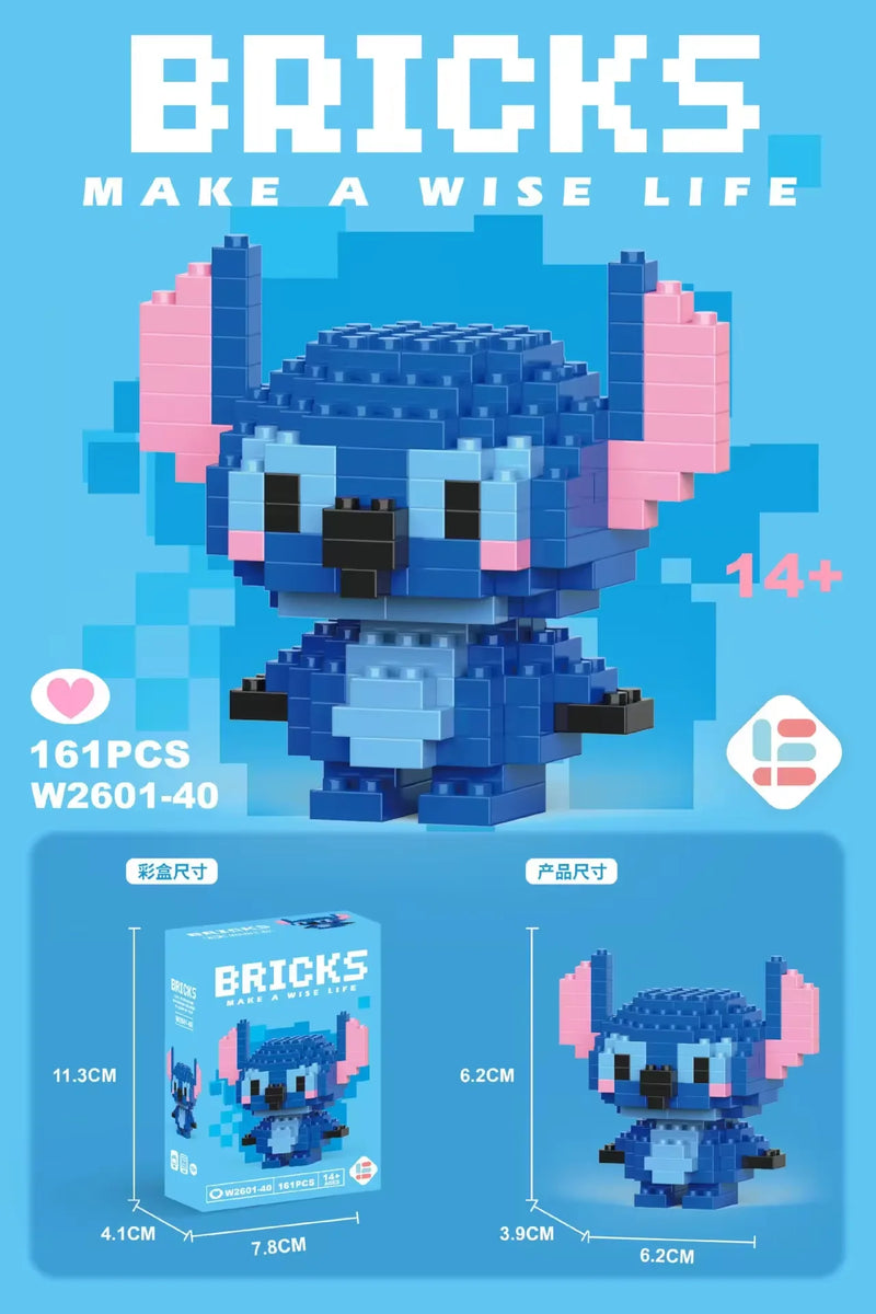 Disney Lilo stitch Lego personagem dos desenhos animados montado modelo brinquedos