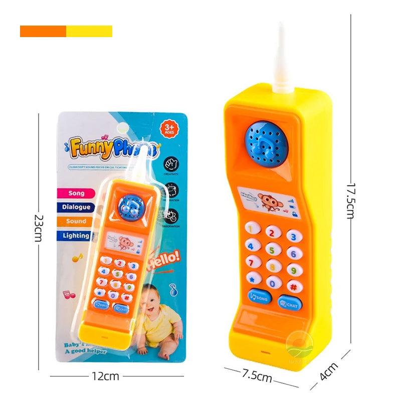 Telefone do bebê brinquedos musical eletrônico das crianças telefone móvel com som luz jogo educacional crianças 18 meses