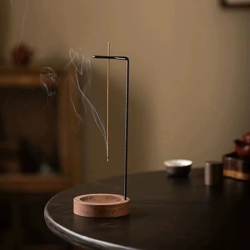 Criativo de Cabeça para Baixo Queimador de Incenso Titular Vara de Incenso de Madeira Redonda Bandeja Ornamento Quarto Casa Yoga Decoração Artesanato