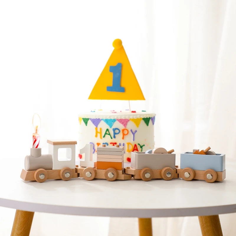 Trem Montessori Brinquedo Infantil Educativo e Aniversário