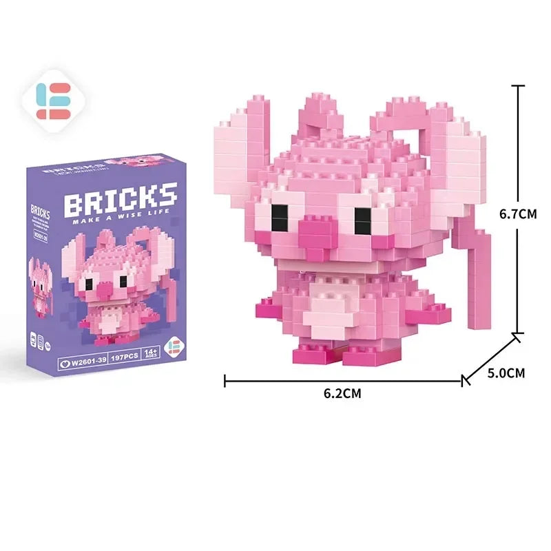 Disney Lilo stitch Lego personagem dos desenhos animados montado modelo brinquedos