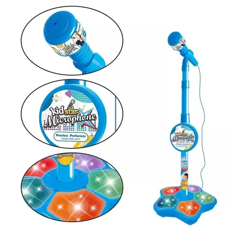 Microfone Infantil com Suporte, Instrumento Musical