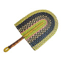 Ventilador de palha tecido portátil, ventilador de grama feito à mão, ventilador de refrigeração nórdico, decoração de parede para casa, quarto