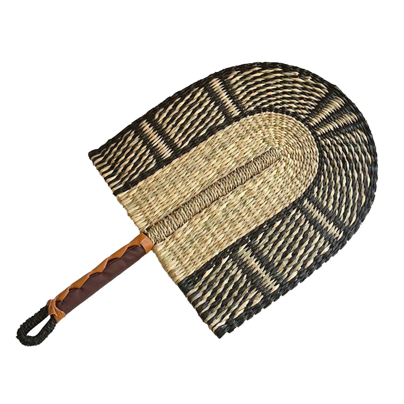 Ventilador de palha tecido portátil, ventilador de grama feito à mão, ventilador de refrigeração nórdico, decoração de parede para casa, quarto