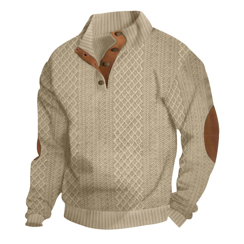 Camisa Manga Longa Jacquard Casual