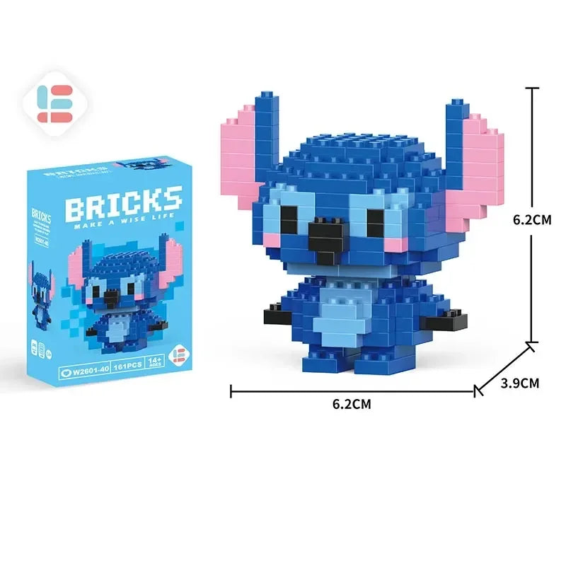 Disney Lilo stitch Lego personagem dos desenhos animados montado modelo brinquedos