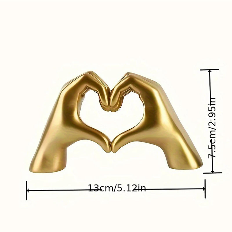 Resina amor gesto estátuas esculturas desktop ornamento escultura estatuetas nordic luz luxo arte artesanato escritório decoração para casa