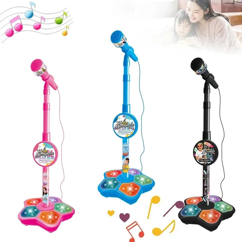 Microfone Infantil com Suporte, Instrumento Musical